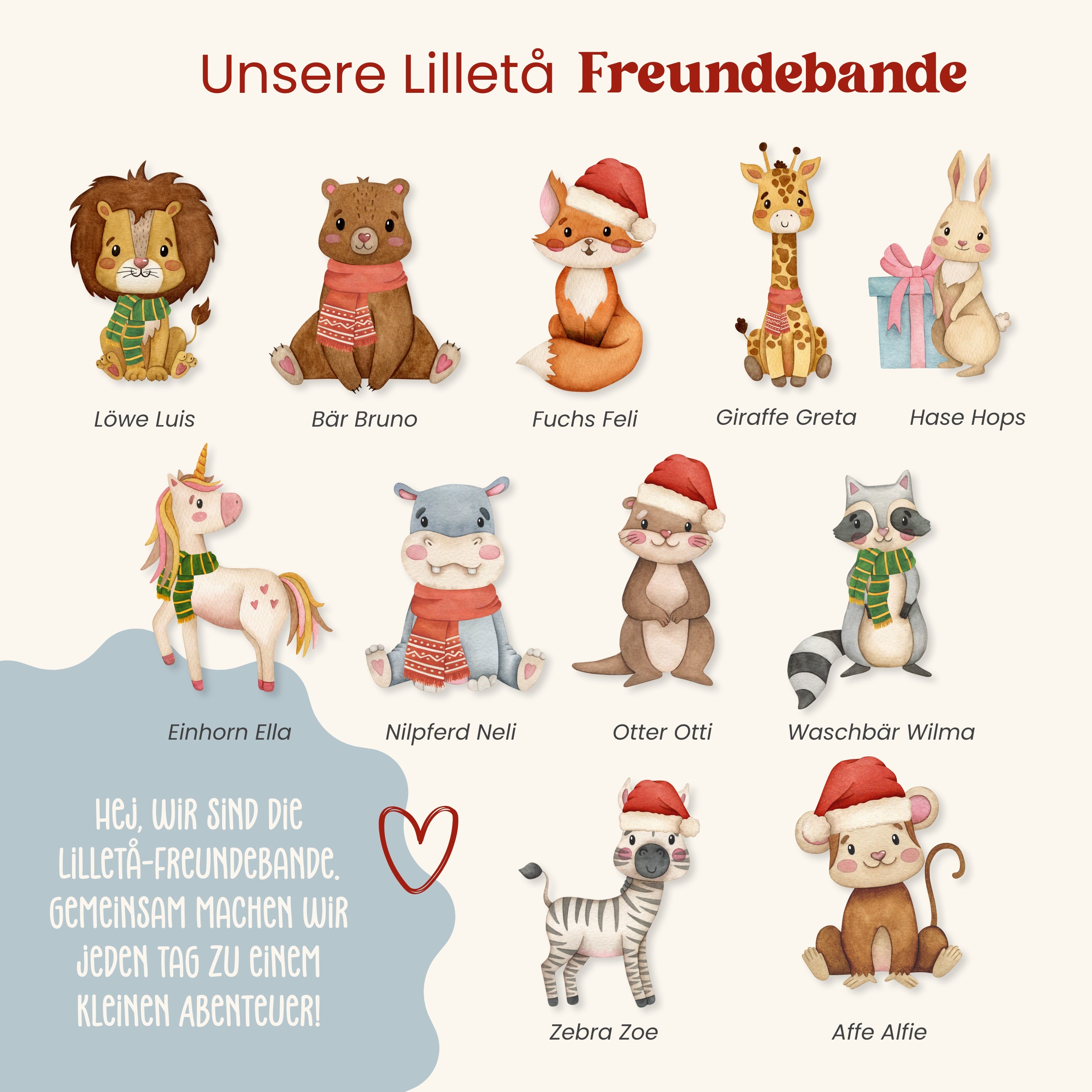 Adventskalender Kiste | Design 01 | Freundebande